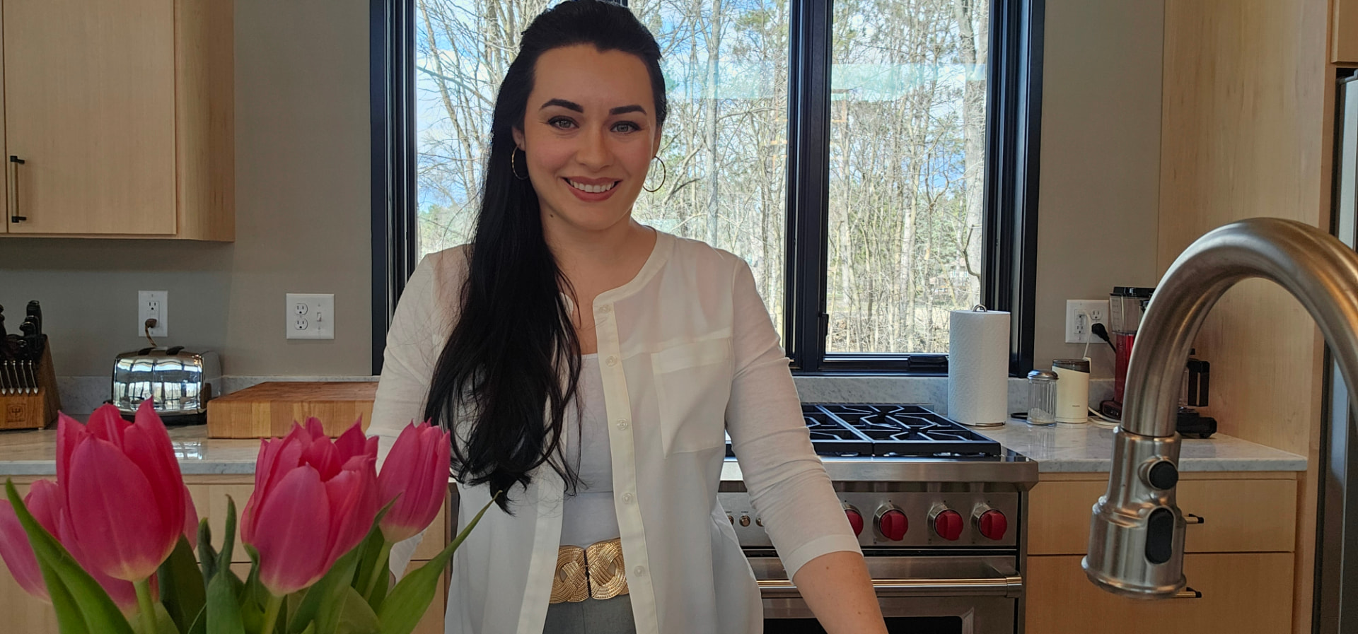 portrait, kitchen setting